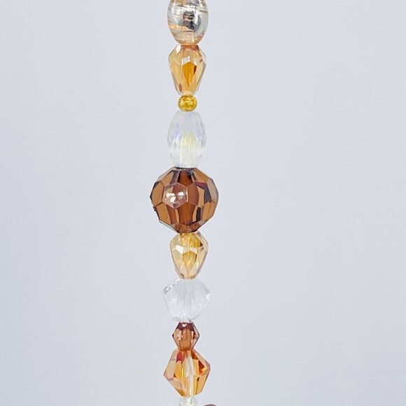 Beaded Suncatcher - Brown Butterfly - Clear Crystal Ring  -  Indoor/Outdoor - Picture 12 of 13